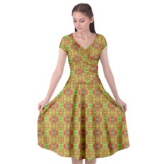 Serious (2) Cap Sleeve Wrap Front Dress from ArtsNow.com
