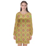 Serious (2) Long Sleeve Chiffon Shift Dress 