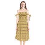 Serious (2) Shoulder Tie Bardot Midi Dress