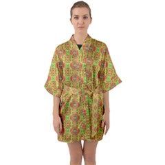 Half Sleeve Satin Kimono  