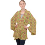 Serious (2) Long Sleeve Velvet Kimono 