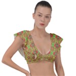 Serious (2) Plunge Frill Sleeve Bikini Top