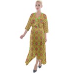Serious (2) Quarter Sleeve Wrap Front Maxi Dress