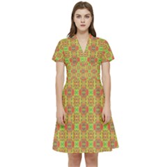 Short Sleeve Waist Detail Dress 
