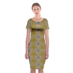 Classic Short Sleeve Midi Dress Front Classic Short Sleeve Midi Dress Front