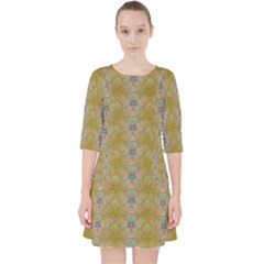 Quarter Sleeve Pocket Dress 
