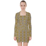 Grey Manor V-neck Bodycon Long Sleeve Dress