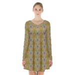 Grey Manor Long Sleeve Velvet V-neck Dress