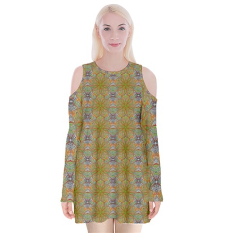 Grey Manor Velvet Long Sleeve Shoulder Cutout Dress from ArtsNow.com