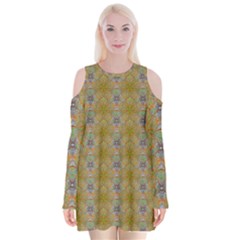 Grey Manor Velvet Long Sleeve Shoulder Cutout Dress from ArtsNow.com