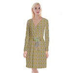 Grey Manor Long Sleeve Velvet Front Wrap Dress