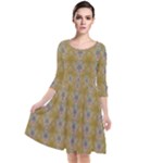 Grey Manor Quarter Sleeve Waist Band Dress