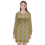 Grey Manor Long Sleeve Chiffon Shift Dress 