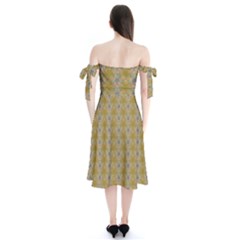Shoulder Tie Bardot Midi Dress 