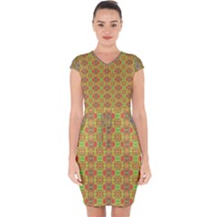 Capsleeve Drawstring Dress  