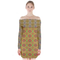 Long Sleeve Off Shoulder Dress 