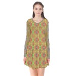 Grey Manor Serious (2) Long Sleeve V-neck Flare Dress