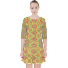 Quarter Sleeve Pocket Dress 