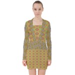 Grey Manor Serious (2) V-neck Bodycon Long Sleeve Dress