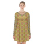 Grey Manor Serious (2) Long Sleeve Velvet V-neck Dress