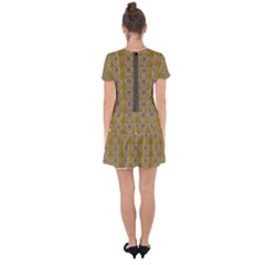 Drop Hem Mini Chiffon Dress 