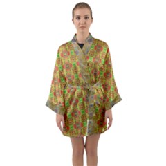 Long Sleeve Satin Kimono 