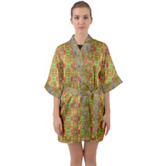 Half Sleeve Satin Kimono  