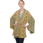 Grey Manor Serious (2) Long Sleeve Velvet Kimono 