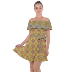 Off Shoulder Velour Dress 