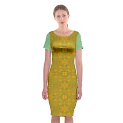 Classic Short Sleeve Midi Dress Front Classic Short Sleeve Midi Dress Front