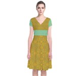Flower Girl Togo Short Sleeve Front Wrap Dress