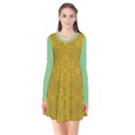 Flower Girl Togo Long Sleeve V-neck Flare Dress