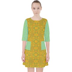 Quarter Sleeve Pocket Dress 