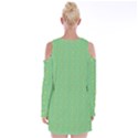 Velvet Long Sleeve Shoulder Cutout Dress 