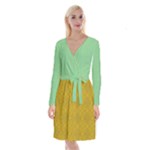Flower Girl Togo Long Sleeve Velvet Front Wrap Dress