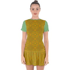 Drop Hem Mini Chiffon Dress 