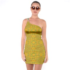 One Shoulder Ring Trim Bodycon Dress 