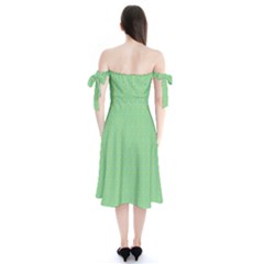 Shoulder Tie Bardot Midi Dress 