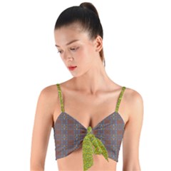 Woven Tie Front Bralet 