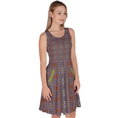Knee Length Skater Dress With Pockets 