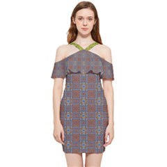 Shoulder Frill Bodycon Summer Dress 