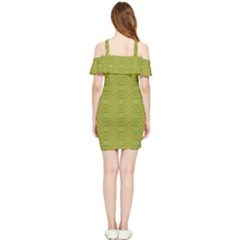 Shoulder Frill Bodycon Summer Dress 