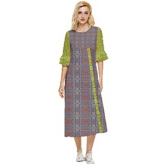 Double Cuff Midi Dress 