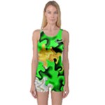 Petals (2) 3021 One Piece Boyleg Swimsuit