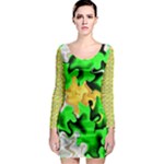 Petals (2) 3021 Long Sleeve Bodycon Dress