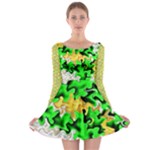 Petals (2) 3021 Long Sleeve Skater Dress