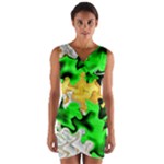 Petals (2) 3021 Wrap Front Bodycon Dress