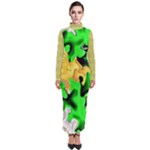 Petals (2) 3021 Turtleneck Maxi Dress