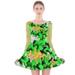 Petals (2) 3021 Long Sleeve Velvet Skater Dress