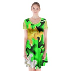 Petals (2) 3021 Short Sleeve V